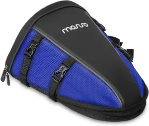 MOSISO Motorcycle Tail Bag Multifunctional Waterproof Polyester Storage Saddle Bag, 10L Outdoor Sports Motorbike Rear Seat Light Tank Handbag Tool Carry Pouch with Shoulder Strap, Royal Blue