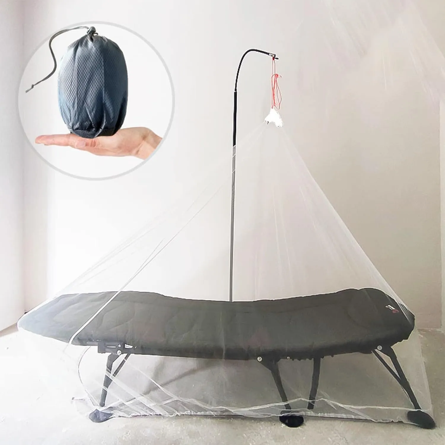 Mosquito Net Tent Mesh (Single) Bed Mosquito with Carry Bag Compact and Lightweight for Outdoor Camping Hiking Backpacking Traveling