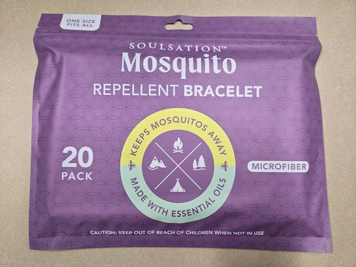 Mosquito Repellent Bracelet Microfiber (20PK) - for Kids & Adults