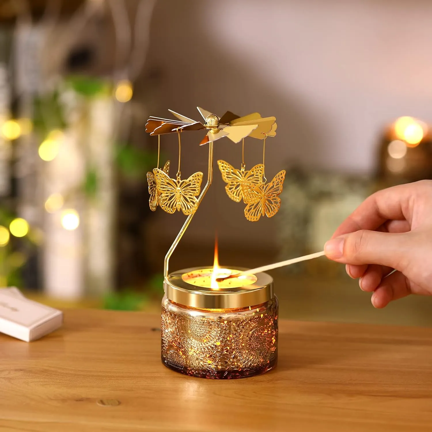 Mothers Day Gifts for Mom, Butterfly Candle Gifts for Women, Unique Birthday Gift for Women Moms Sister Friends, Best Mom Gift for Grandma Mama, Rotatable Scented Candles Presents for Anniversary