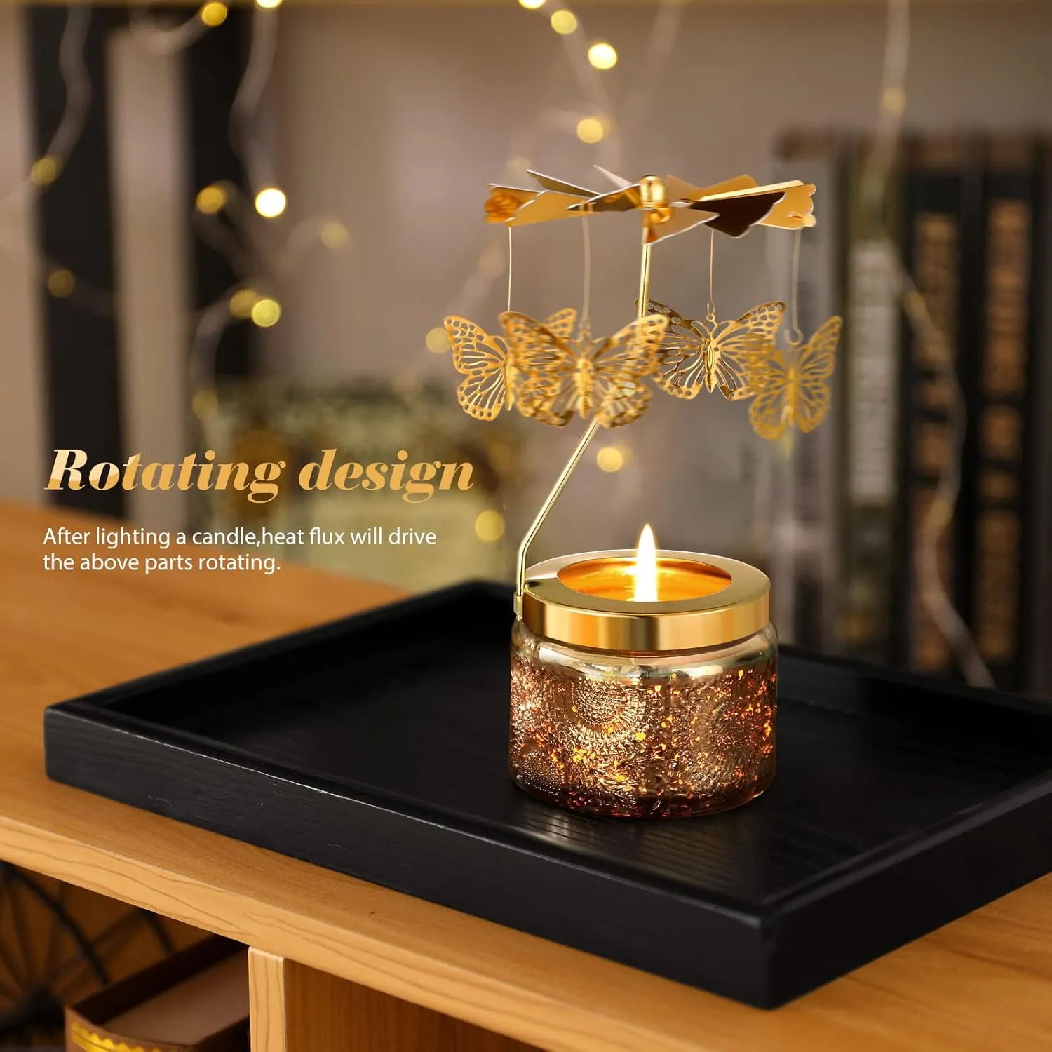 Mothers Day Gifts for Mom, Butterfly Candle Gifts for Women, Unique Birthday Gift for Women Moms Sister Friends, Best Mom Gift for Grandma Mama, Rotatable Scented Candles Presents for Anniversary