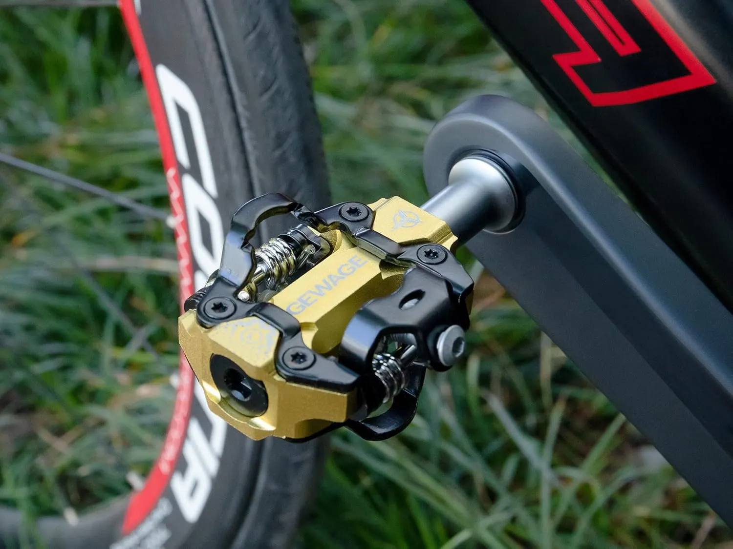 Mountain Bike Pedals -Clipless Pedals with Cleats -Lightweight Clipless Pedals for BMX Spin Exercise Peloton Trekking Bike