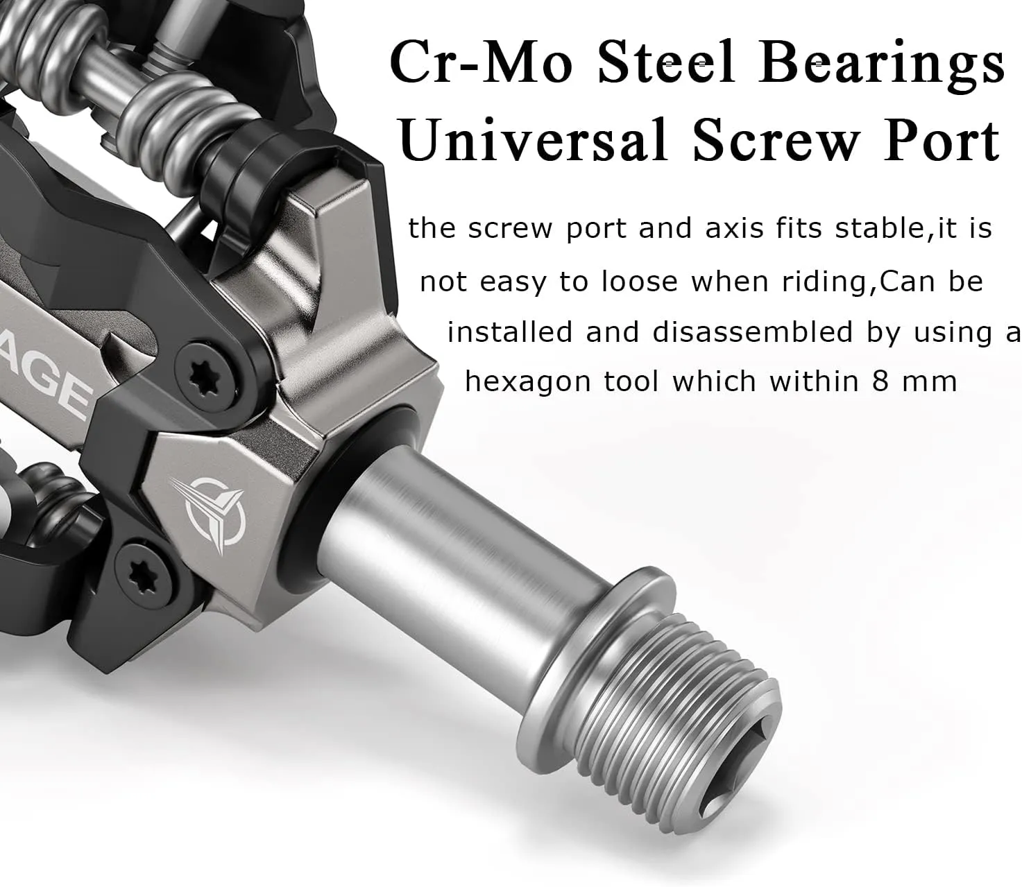Mountain Bike Pedals -Clipless Pedals with Cleats -Lightweight Clipless Pedals for BMX Spin Exercise Peloton Trekking Bike