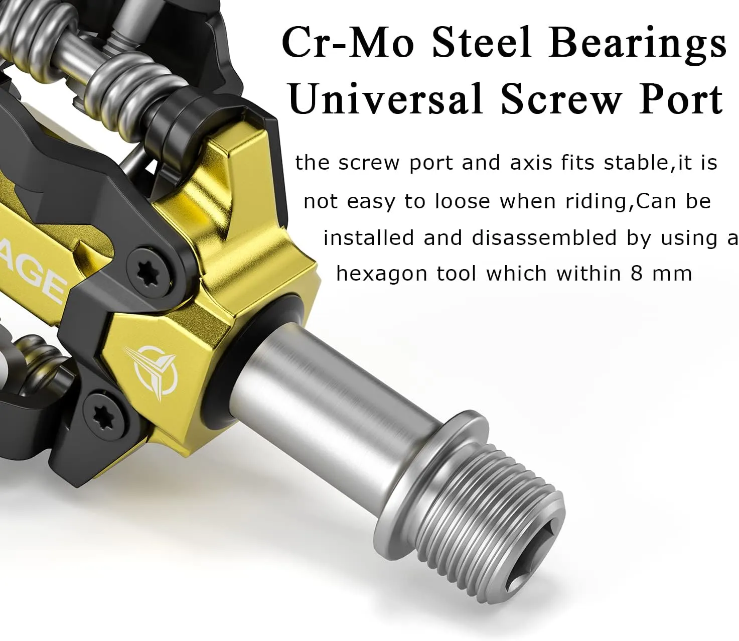 Mountain Bike Pedals -Clipless Pedals with Cleats -Lightweight Clipless Pedals for BMX Spin Exercise Peloton Trekking Bike