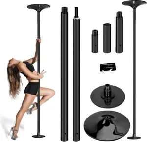 Multicolour 45mm Professional Steel Dancing Pole with Adjustable Height Rotating Fixed Dual Use Portable Removable Dance Pole Kit Bar Training Dance X-Pole for Exercise Club Party Pub Home,