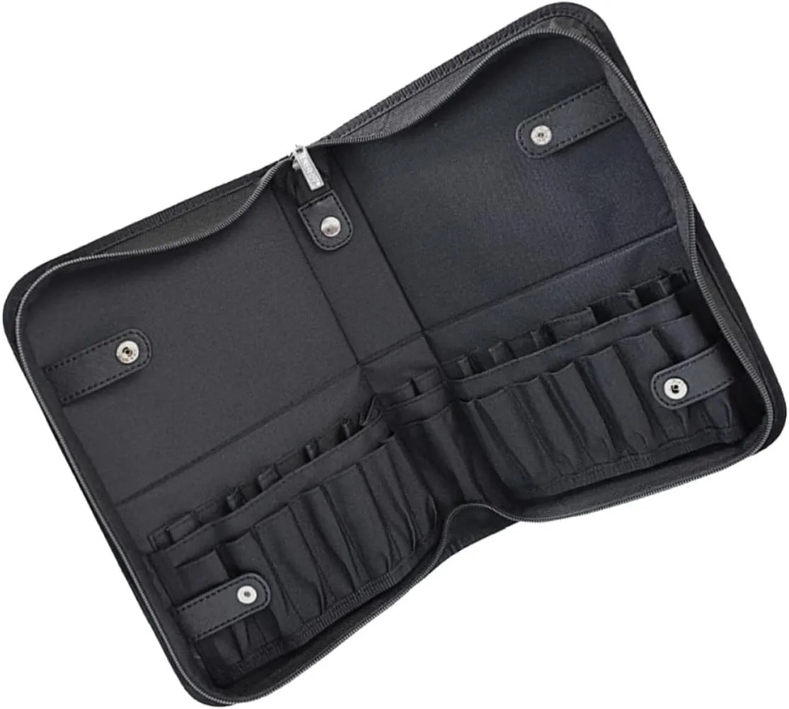 Multipurpose Makeup Brush Organizer Case Slots Cosmetic Bag for Travel Home Use Portable Lightweight Design for Brushes Pens Art Supplies