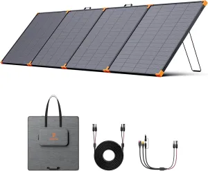 N-Type 16BB 450W Portable Solar Panel,Power Outage Essentials,38V Foldable Solar Charger for Power Station, 25% High Efficiency IP68 Waterproof 4 Reinforced Kickstands for Camping RV Hurricane