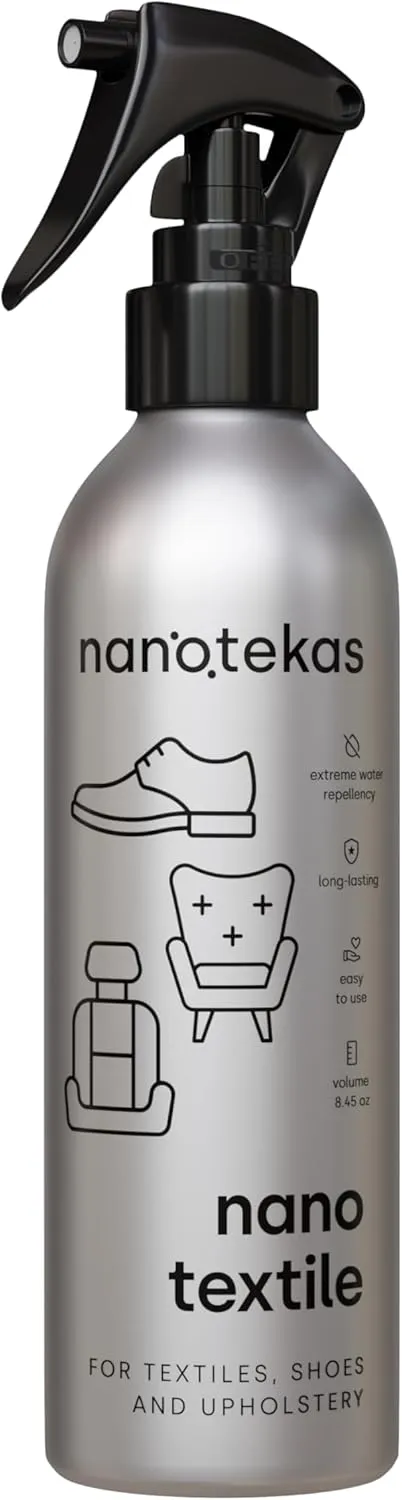 Nanotec Nano Tec Fabric Coating for Textile - Protection for Shoes, Sofa, Car Seats, Curtains, Rugs and Personal Items - Spray 250ml