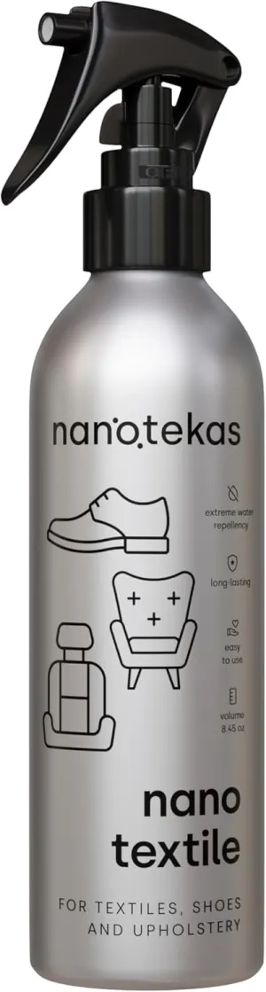 Nanotec Nano Tec Fabric Coating for Textile - Protection for Shoes, Sofa, Car Seats, Curtains, Rugs and Personal Items - Spray 250ml