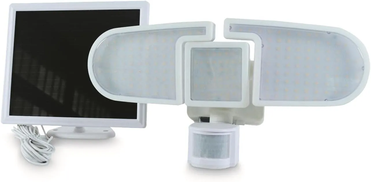Nature Power 205 LED Triple Head Solar Motion Security Light (New 2020)