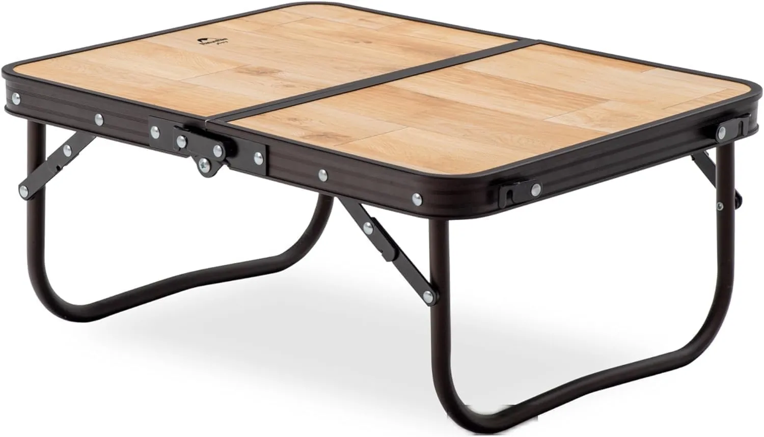 Naturehike Camping Folding Table, Small Portable Camping Side Tables with Adjustable Legs, Folding Beach Table with Carry Bag for Outdoor Camping, Cooking, BBQ, Travel - Wood