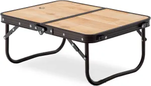 Naturehike Camping Folding Table, Small Portable Camping Side Tables with Adjustable Legs, Folding Beach Table with Carry Bag for Outdoor Camping, Cooking, BBQ, Travel - Wood