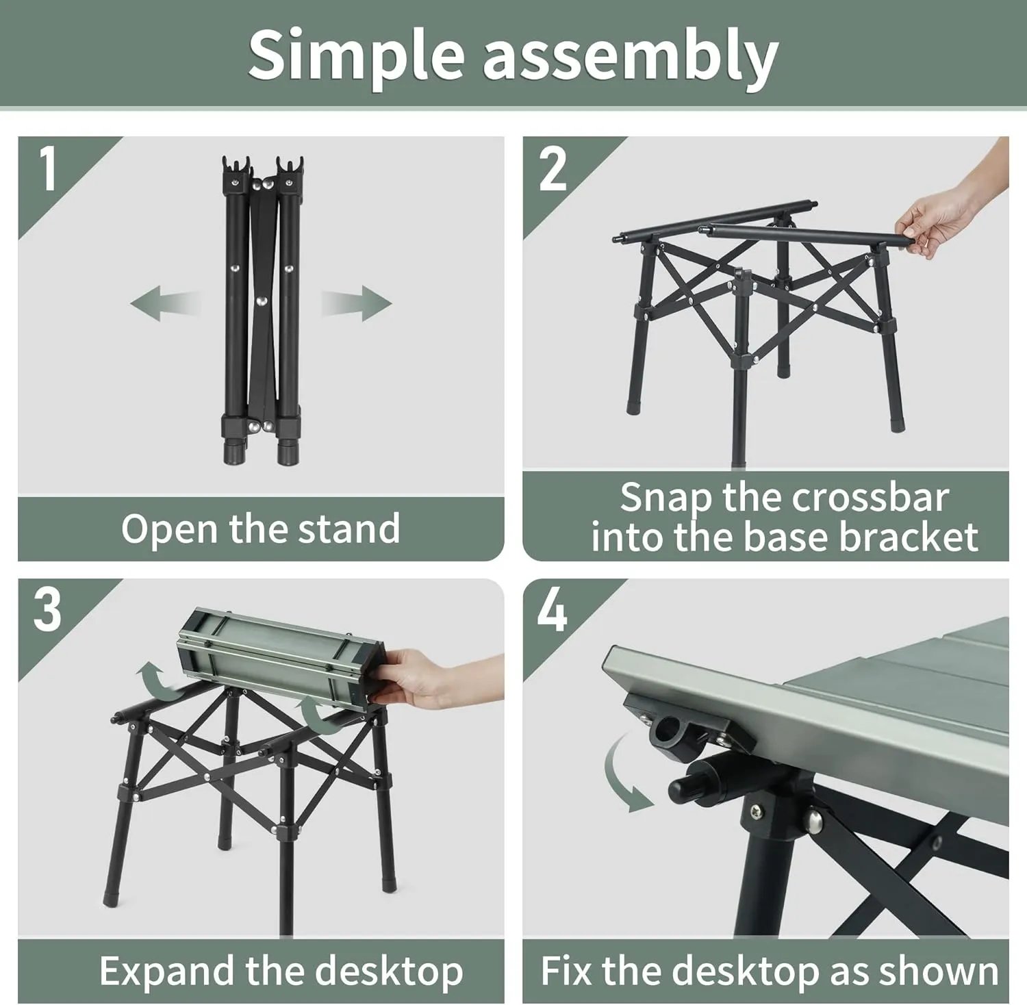 Naturehike Portable Camping Table, Aluminium Folding Table, Ultralight Camp Table Small Table for Camping Hiking Backpacking Outdoor Picnic