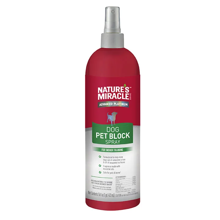 Nature's Miracle Advanced Platinum Dog Pet Block Spray (16oz)