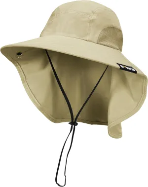 Neck Flap Sun Hat with Wide Brim, UPF 50  Hiking Safari Fishing hat for Women Men, Sun Protection Hat for Summer Adventures