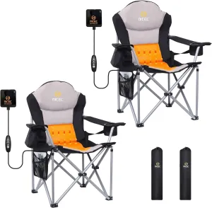 Nice C Square Table for Grill, Folding Table  2 Pack Outdoor Heated Chair, Heated Camping Chair