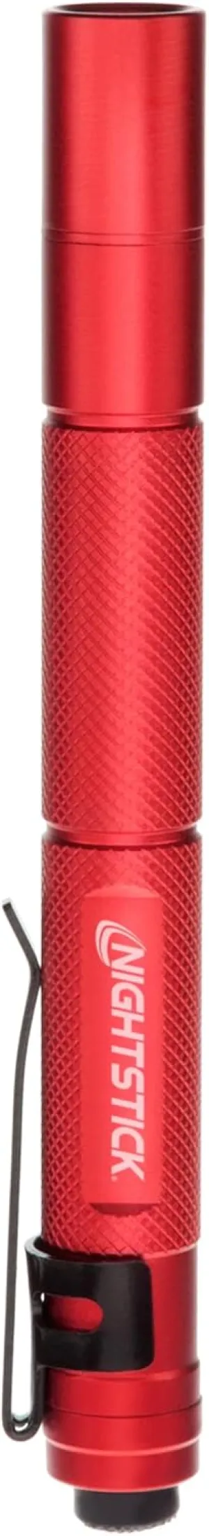 Nightstick MT-100R Mini-TAC Metal LED Flashlight - 2 AAA, 5.4 in (137mm), Red
