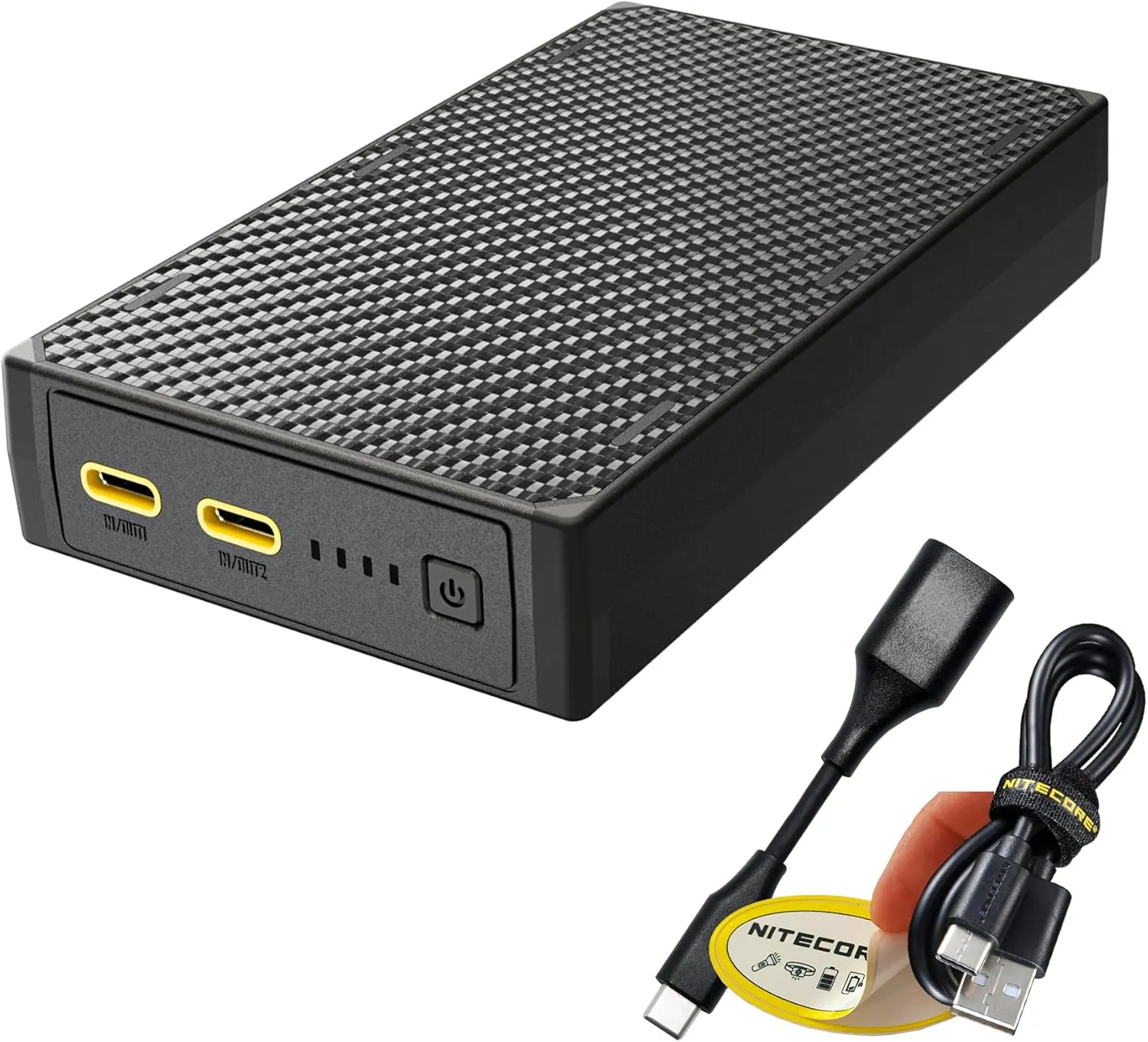 Nitecore NB20000 Gen 3 Power Bank, 20000mAh Fast Charging QC PD Compatible with iPhone, Samsung Galaxy and Tablets with Lumentac USB Charging Cable (Dual USB-C)