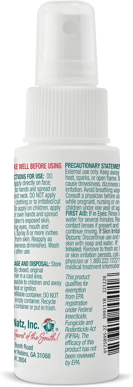 No Mosquitoz Botanical Bug Repellent, Effective for Gnat, Mosquito, and Biting Flies, Hand-Crafted and DEET-Free, Non-Greasy Formula, 2 Ounce Spray Bottle, 3-Pack