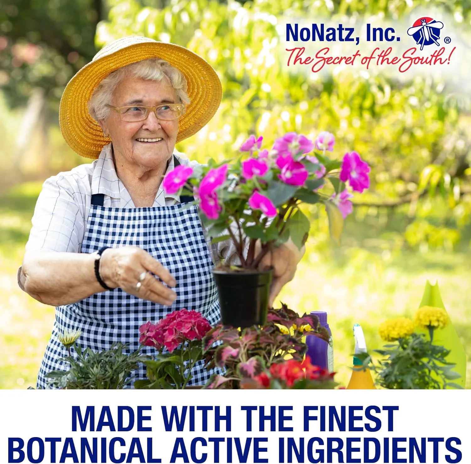No Natz Botanical Bug Repellant, Effective for Gnat, Mosquito, and Biting Flies, Hand-Crafted and DEET-Free, Non-Greasy Formula, 4 Ounce Spray Bottle, 2-Pack