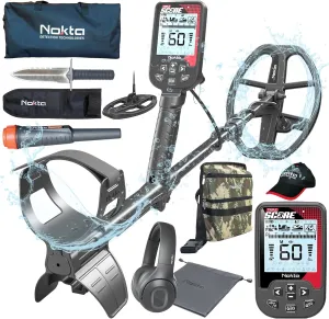 Nokta Triple Score PRO Pack Metal Detector Kit Seasoned Hunter Pack (Pointer,Digger,Carrying Case,Cap) Professional Set for Adults Waterproof Multi-Frequency Detectors for Treasure Hunting