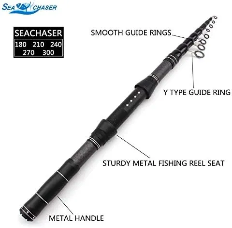 None Branded 1.8m-3.0m Multifunction Spinning Rod Carbon Carp Fishing Fish Pole Telescopic Travel Fishing Rod Ultrashort Fishing Tackle