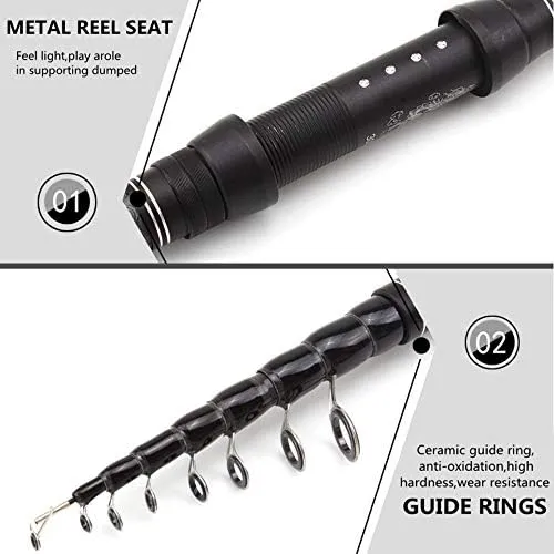 None Branded 1.8m-3.0m Multifunction Spinning Rod Carbon Carp Fishing Fish Pole Telescopic Travel Fishing Rod Ultrashort Fishing Tackle