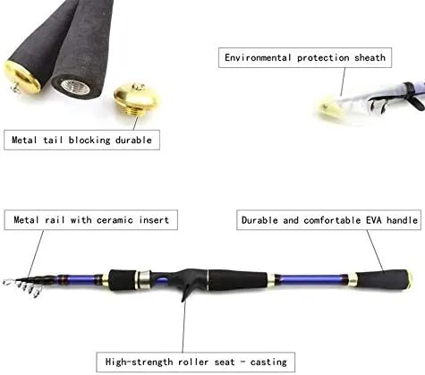 None Branded Lowest Profit 1.8M 2.1M 2.4M 2.7M Casting Rod Carbon Lure Trout Rod Telescopic Travel Fishing M Power Fast Pole