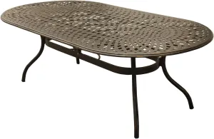 Oakland Living Outdoor Aluminum 95" Oval Table, Bronze