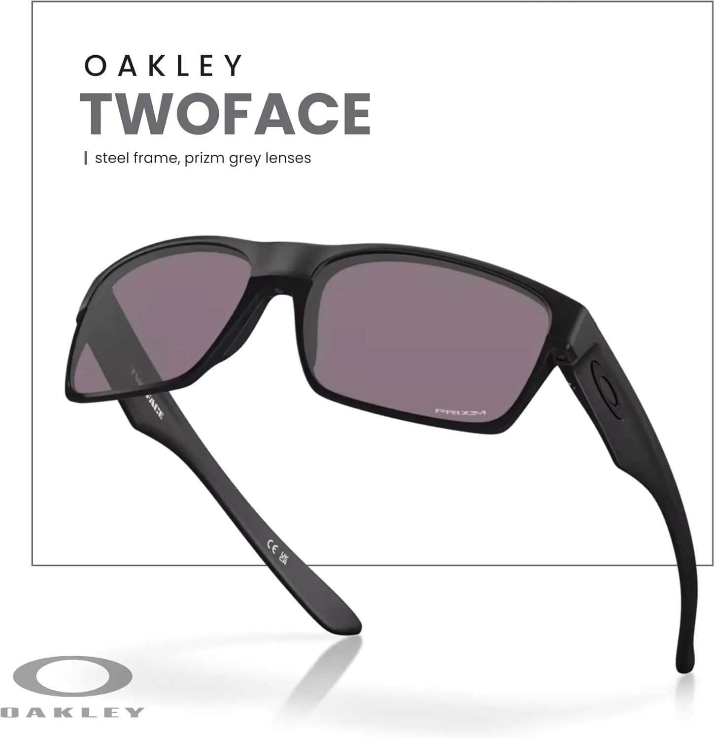 Oakley Twoface OO9189 Square Sunglasses For Men  BUNDLE Leash   BUNDLE with Designer iWear Eyewear Kit