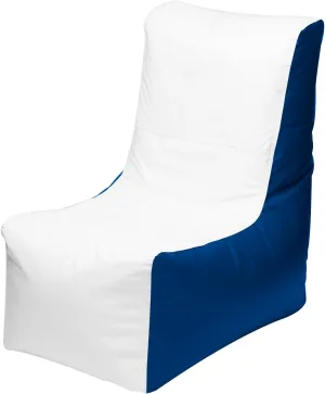 Ocean-Tamer Wedge Marine-Boat Bean Bag, White-Navy (Small)