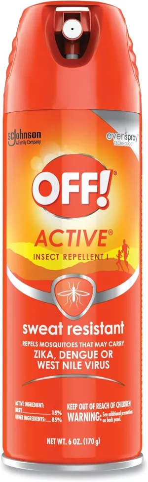 Off! Active Insect Repellent, Sweat Resistant 6 oz (Pack of 12)