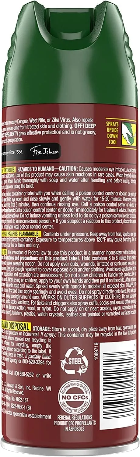 Off! Deep Woods Tick Repellent Aerosol 6 Ounce (Pack of 3)