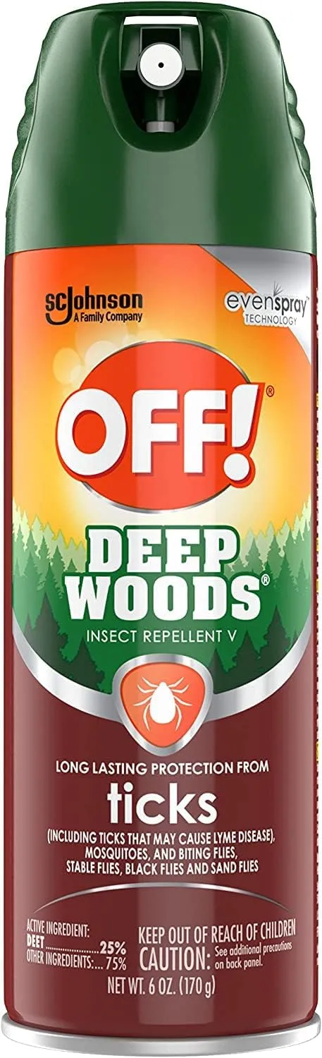 Off! Deep Woods Tick Repellent Aerosol 6 Ounce (Pack of 3)