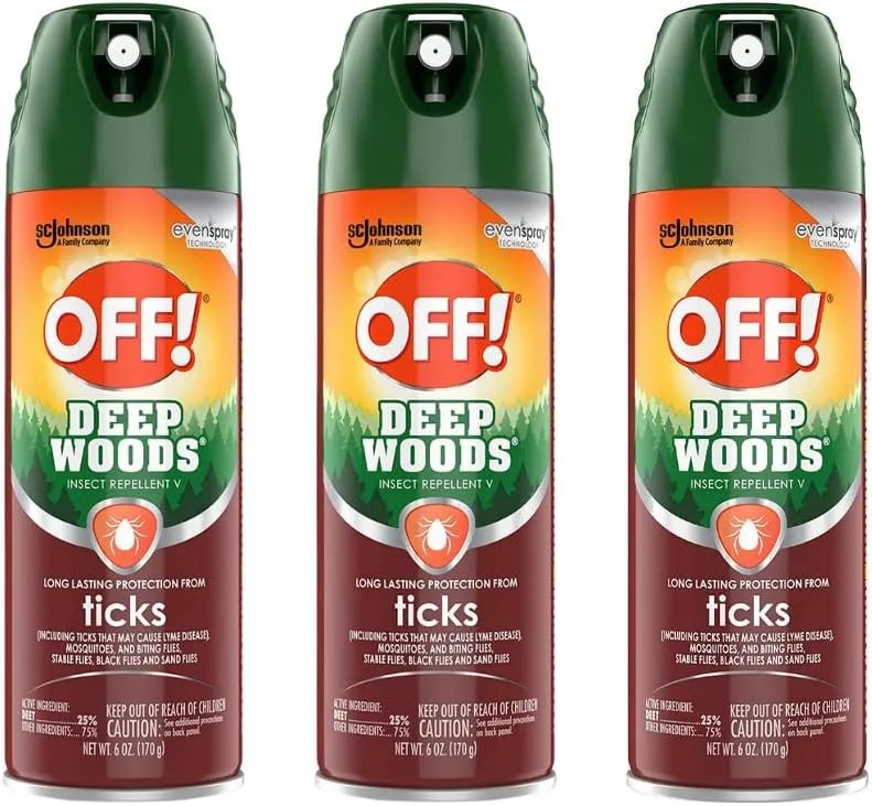 Off! Deep Woods Tick Repellent Aerosol 6 Ounce (Pack of 3)