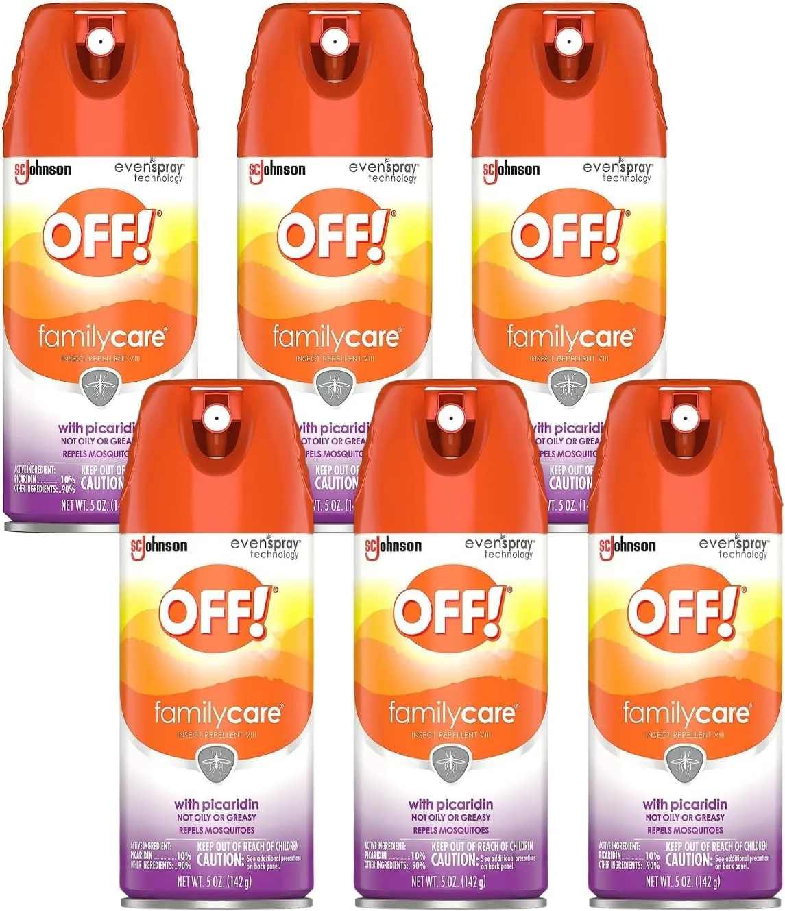 OFF! Family Care Picaridin Aerosol, 5 Ounce (Pack of 6)