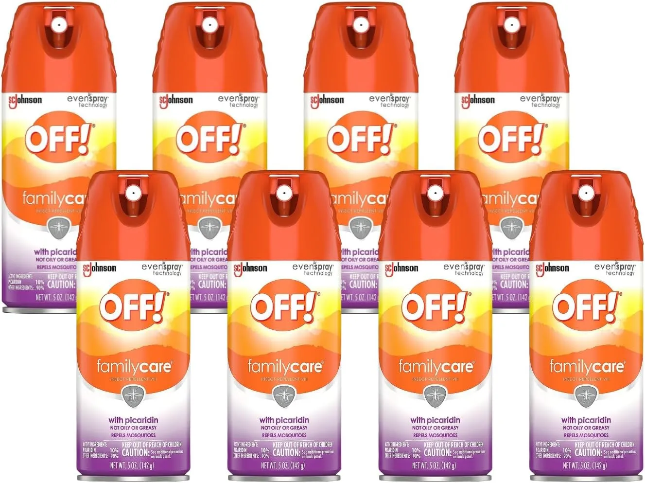 OFF! Family Care Picaridin Aerosol, 5 Ounce (Pack of 8)