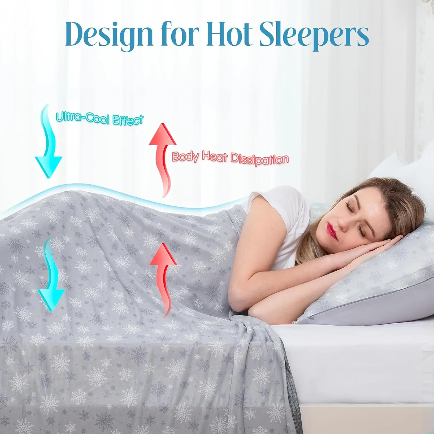 OIGAE Cooling Blanket for Hot Sleepers - Soft & Lightweight Summer Cold Blanket for Night Sweats | Perfect for Bed, Couch, Sofa (Light Grey, Throw 50" x 70")