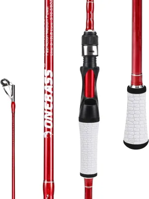 One Bass Fishing Rod, Spinning & Casting Fishing Pole with 30 Ton Carbon Fiber
