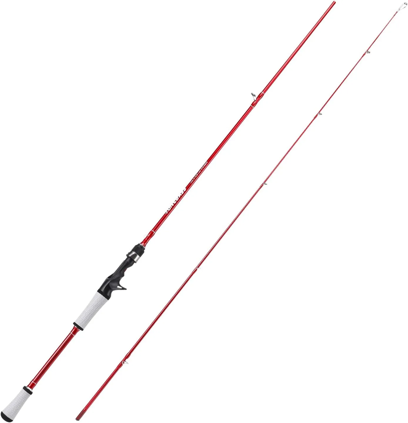 One Bass Fishing Rod, Spinning & Casting Fishing Pole with 30 Ton Carbon Fiber