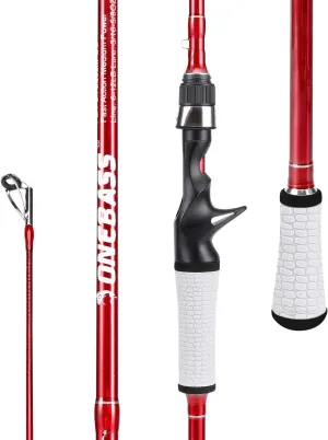 One Bass Fishing Rod, Spinning & Casting Fishing Pole with 30 Ton Carbon Fiber