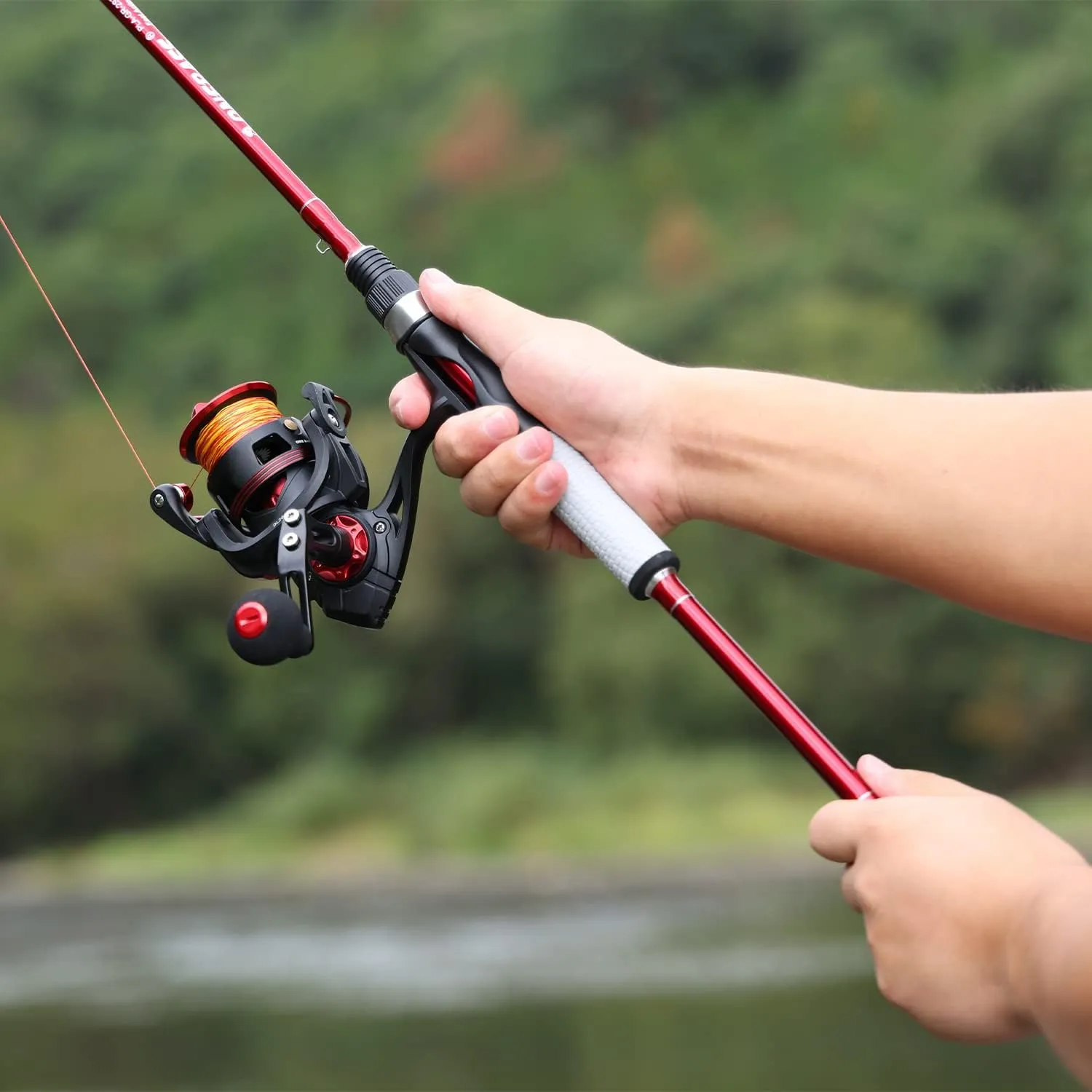 One Bass Fishing Rod, Spinning & Casting Fishing Pole with 30 Ton Carbon Fiber