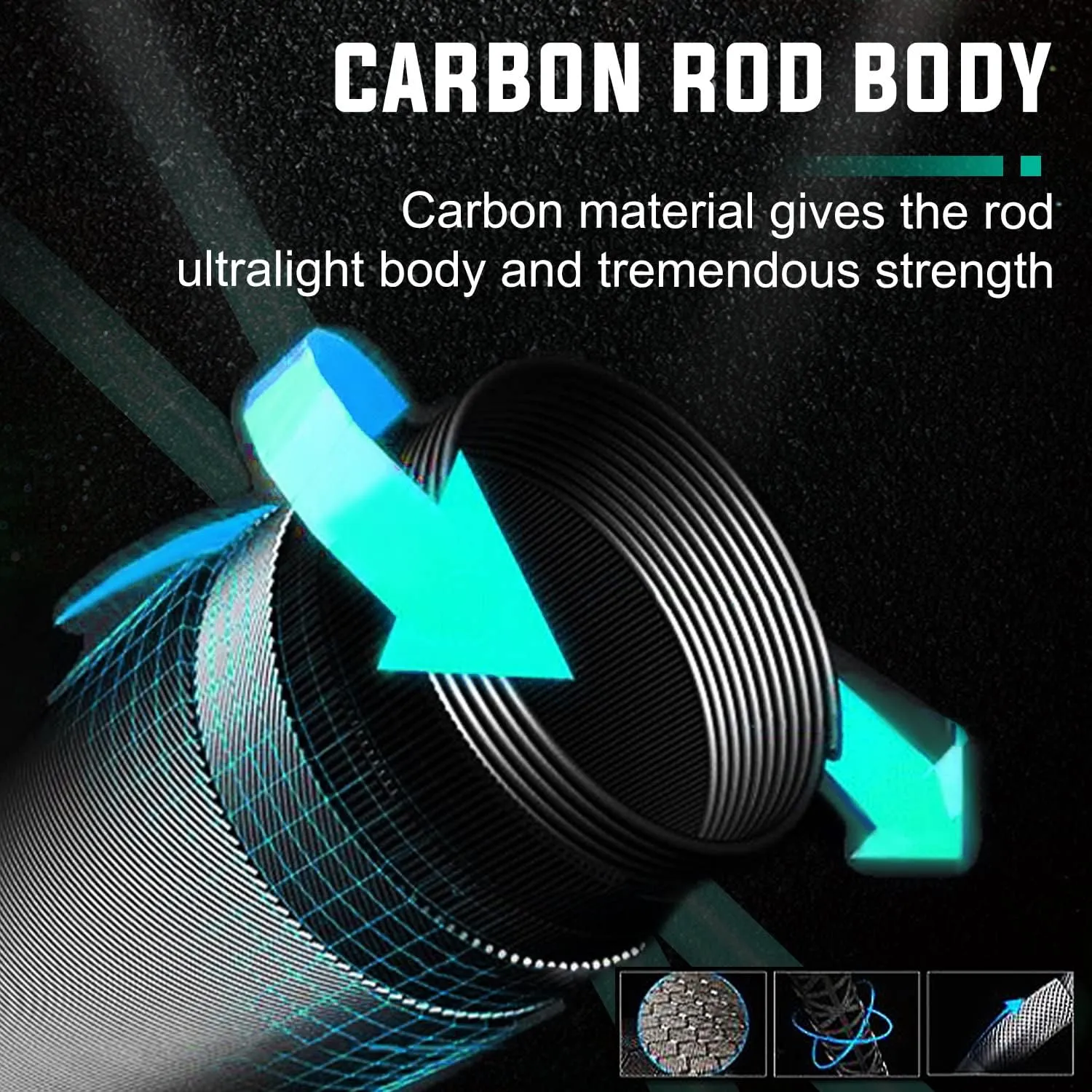 One Bass Fishing Rod, Spinning & Casting Fishing Pole with 30 Ton Carbon Fiber