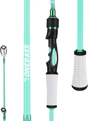 One Bass Fishing Rod, Spinning & Casting Fishing Pole with 30 Ton Carbon Fiber