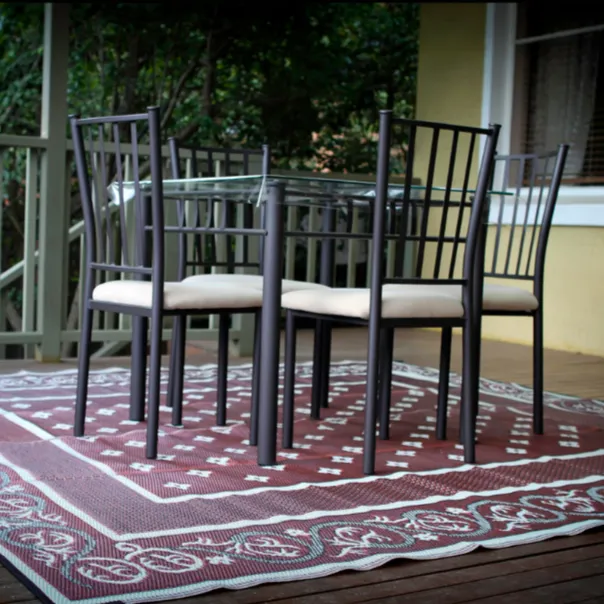 Orissa Red Foldable Waterproof Large Camping Carpet for Outdoor - 270x360 CM