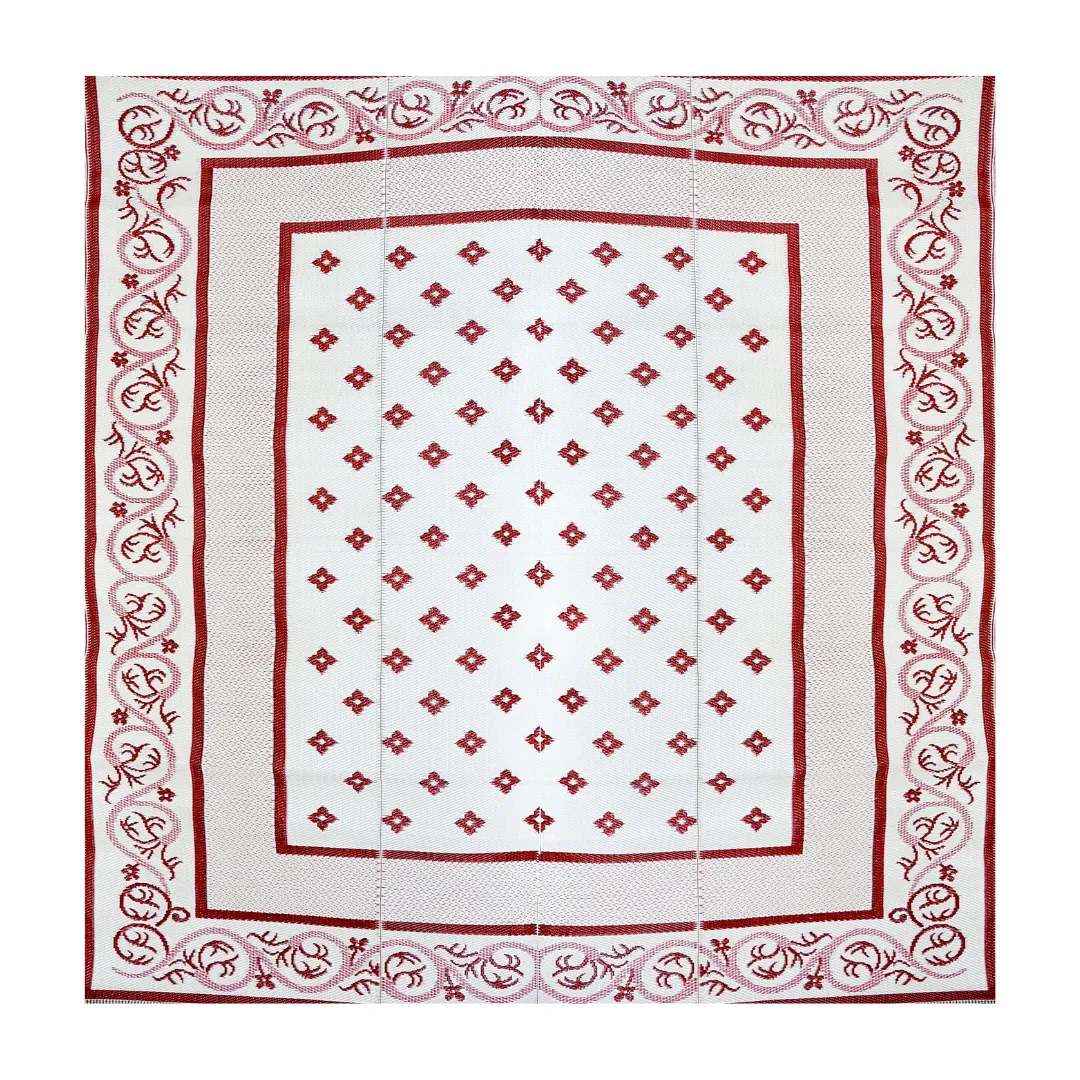 Orissa Red Foldable Waterproof Large Camping Carpet for Outdoor - 270x360 CM