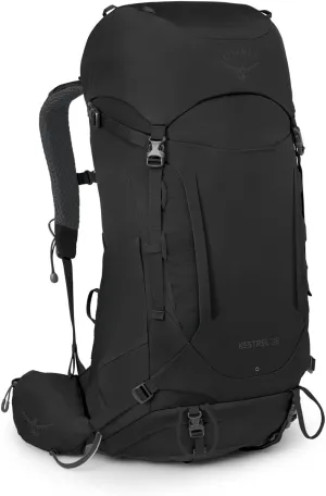 Osprey Kestrel 38L Men's Backpacking Backpack, Black, L/XL