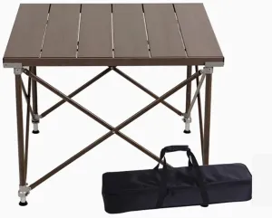 Outdoor Aluminum Adjustable Lift Table Lightweight and Durable Picnic Table Camping Folding Table Beach Table Patio Table Suitable for Outdoor Camping Picnic BBQ