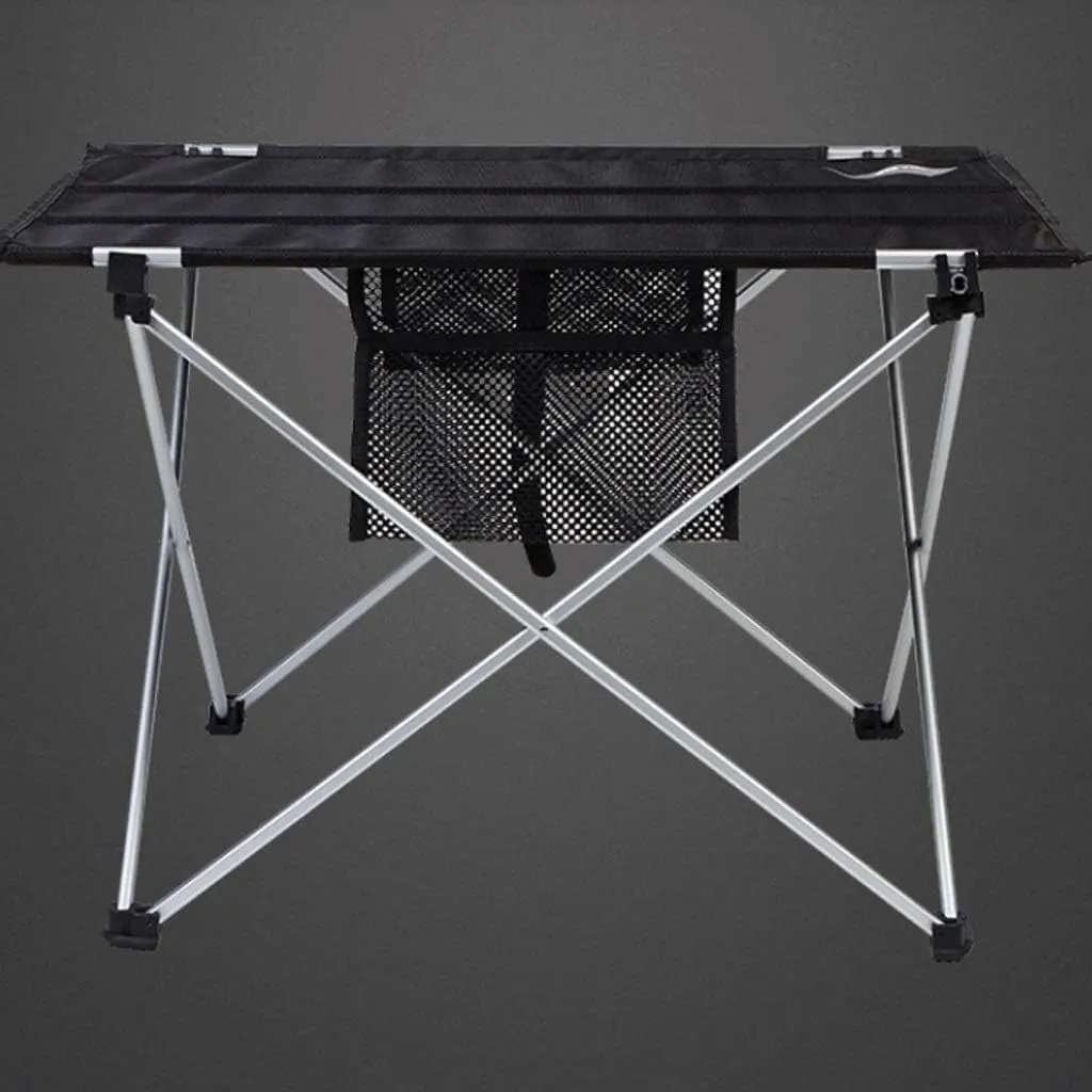 Outdoor Camping Table Camping Folding Table Aluminum Alloy Folding Portable Picnic Camping Table with Aluminum Legs Roll Up Table Camping Furniture(57 * 42 * 38cm)