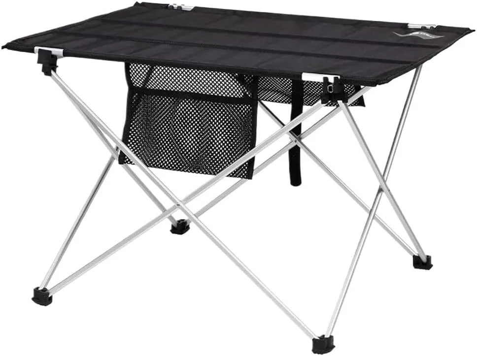Outdoor Camping Table Camping Folding Table Aluminum Alloy Folding Portable Picnic Camping Table with Aluminum Legs Roll Up Table Camping Furniture(57 * 42 * 38cm)